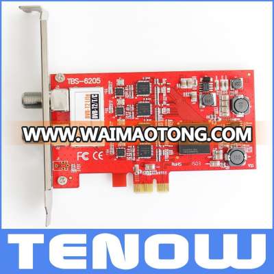 TBS6205 DVB-T2/T/C Quad TV Tuner PCIe Card for Watching UK Freeview SD and HD Channels