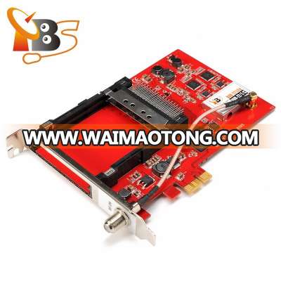 DVB-T2/T/C Digital TV Dual Tuner Dual CI PCIe Card Terrestrial TV and cable TV capturing