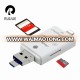 Custom Logo OTG USB adapter 3 in 1 i Flash Drive USB SD&TF Card Reader for iphone computer