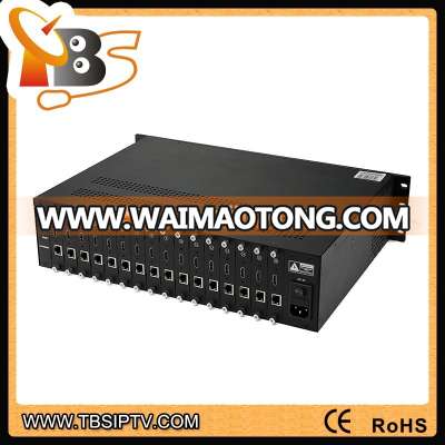 16 Channel H.264/H.265 H DMI to IP Video Encoder for IPTV live TV streaming dvb streaming