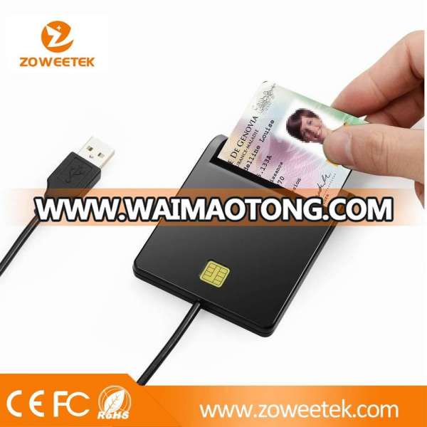 USB Chip SIM Smart Card Reader / ID Card Reader for Online Bank Transaction / Shopping / Credit card